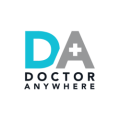 Doctor Anywhere logo: blue 'D' and gray 'A' with a medical plus, followed by the words 'DOCTOR ANYWHERE'